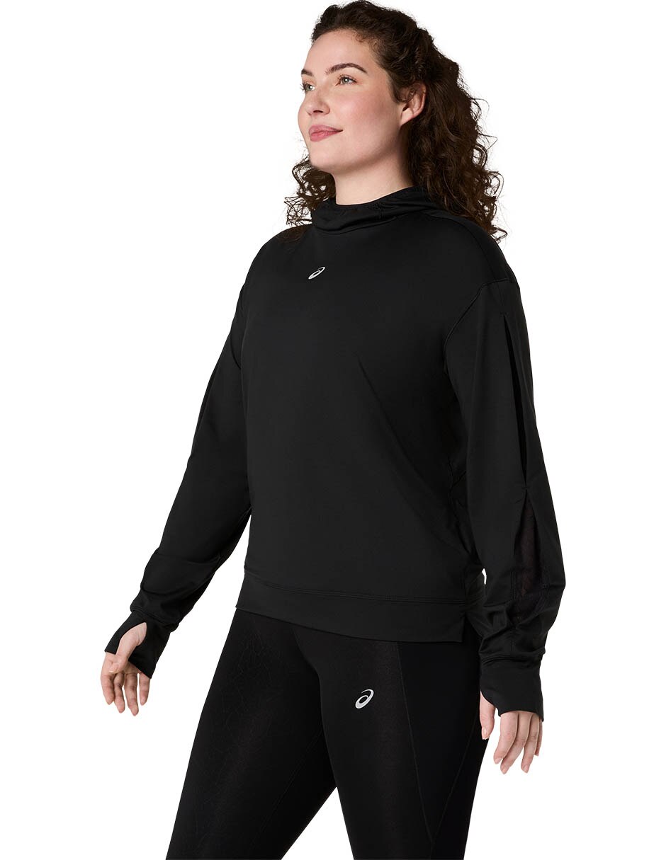 Sudadera para correr nagino run con capucha y bolsa para mujer 5