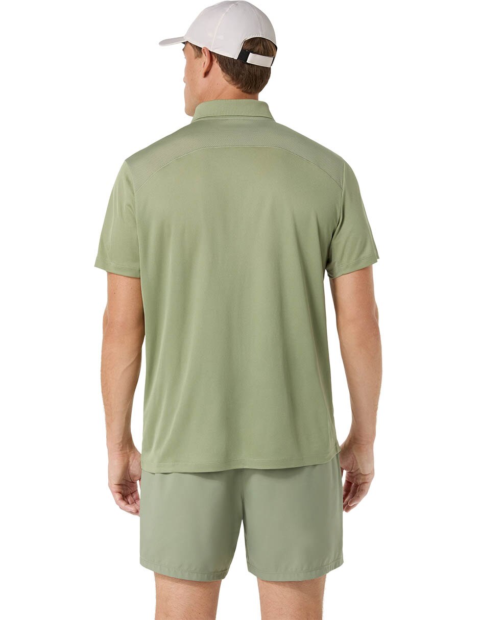 Playera tipo polo deporte con raqueta para hombre 2