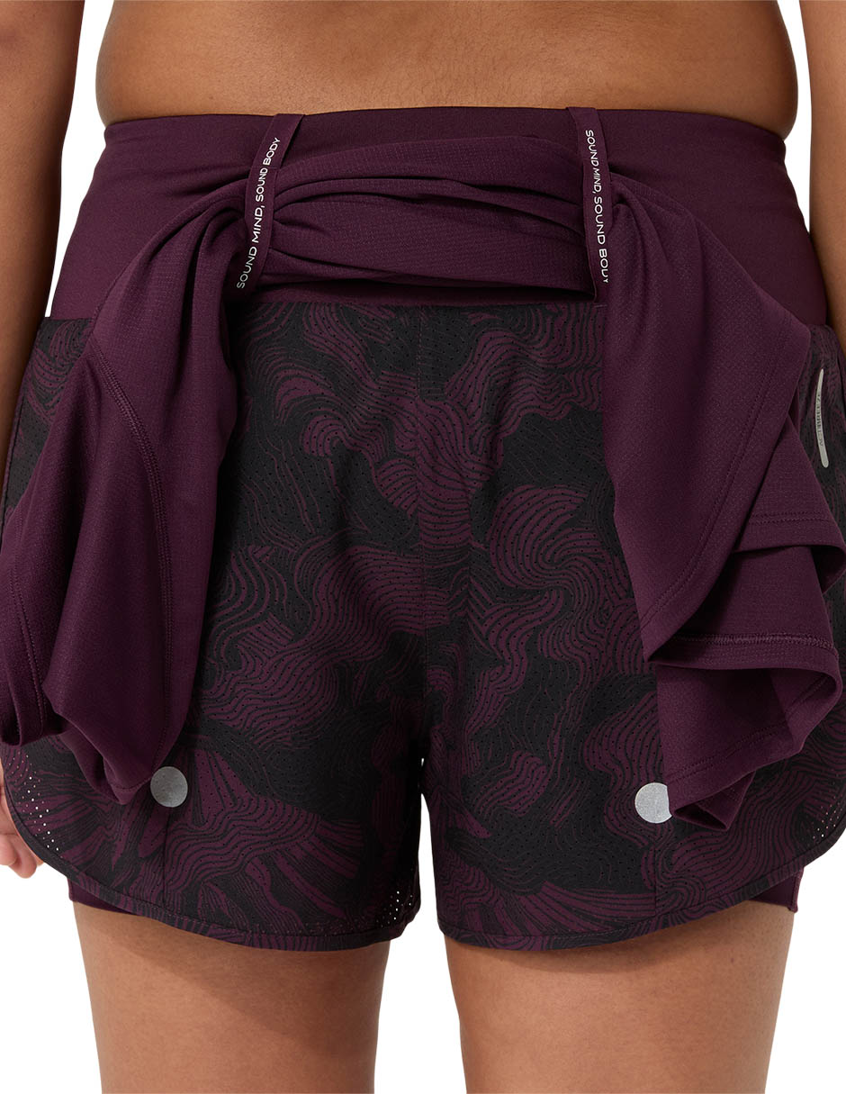 Set short/Short Con bolsillos ROAD ALL OVER PRINT 2-N-1 3.5IN SHORT para Correr Mujer 4