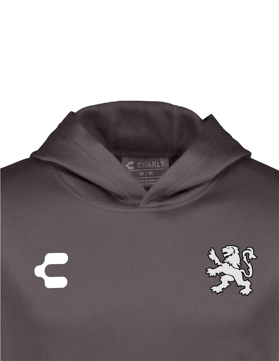 Sudadera para fútbol fútbol equipamiento con capucha y bolsa club león para hombre 3