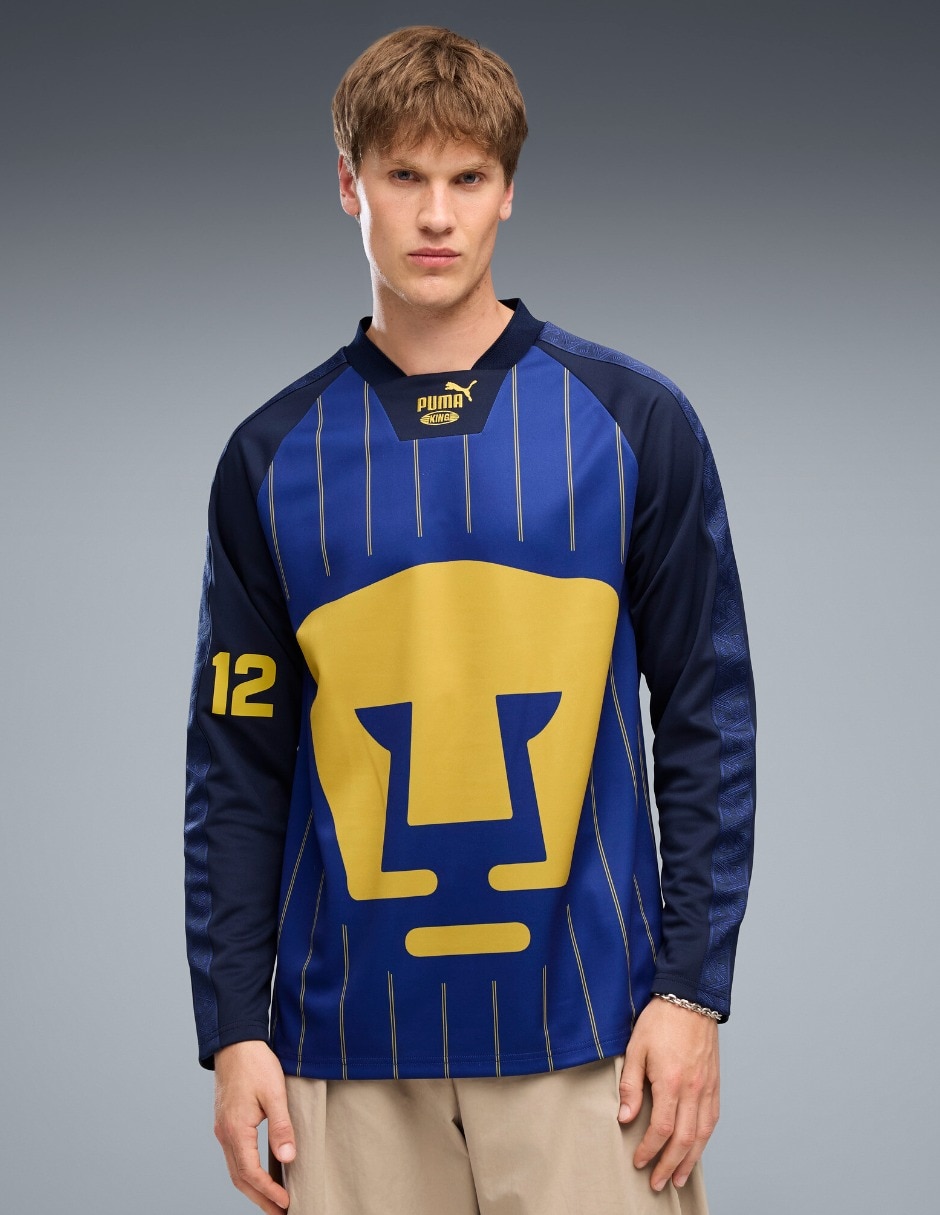 Jersey de club de fútbol monterrey entrenamiento de manga larga jugador para hombre
