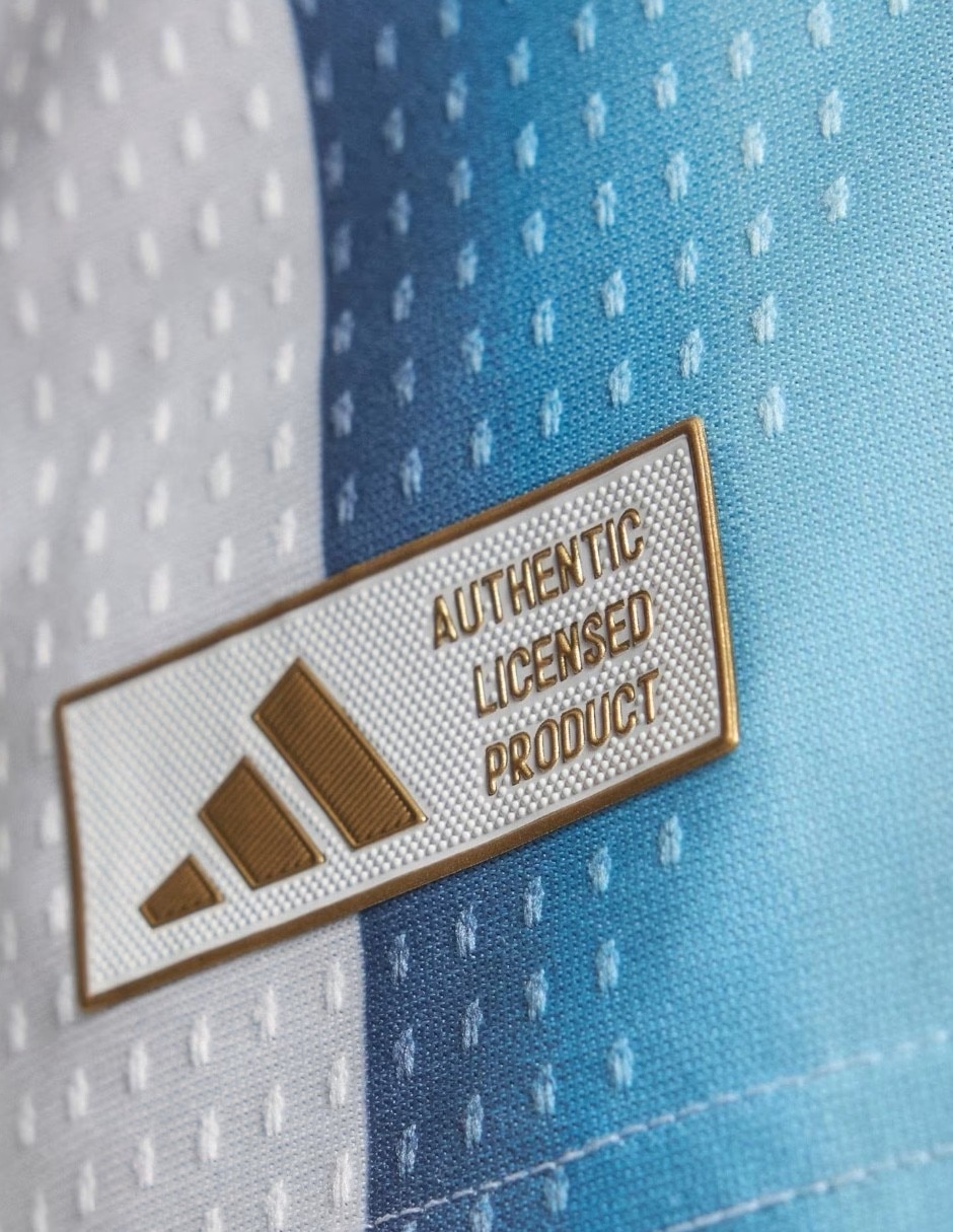 Jersey de selección de fútbol de argentina visitante de lionel messi manga corta jugador para hombre 9