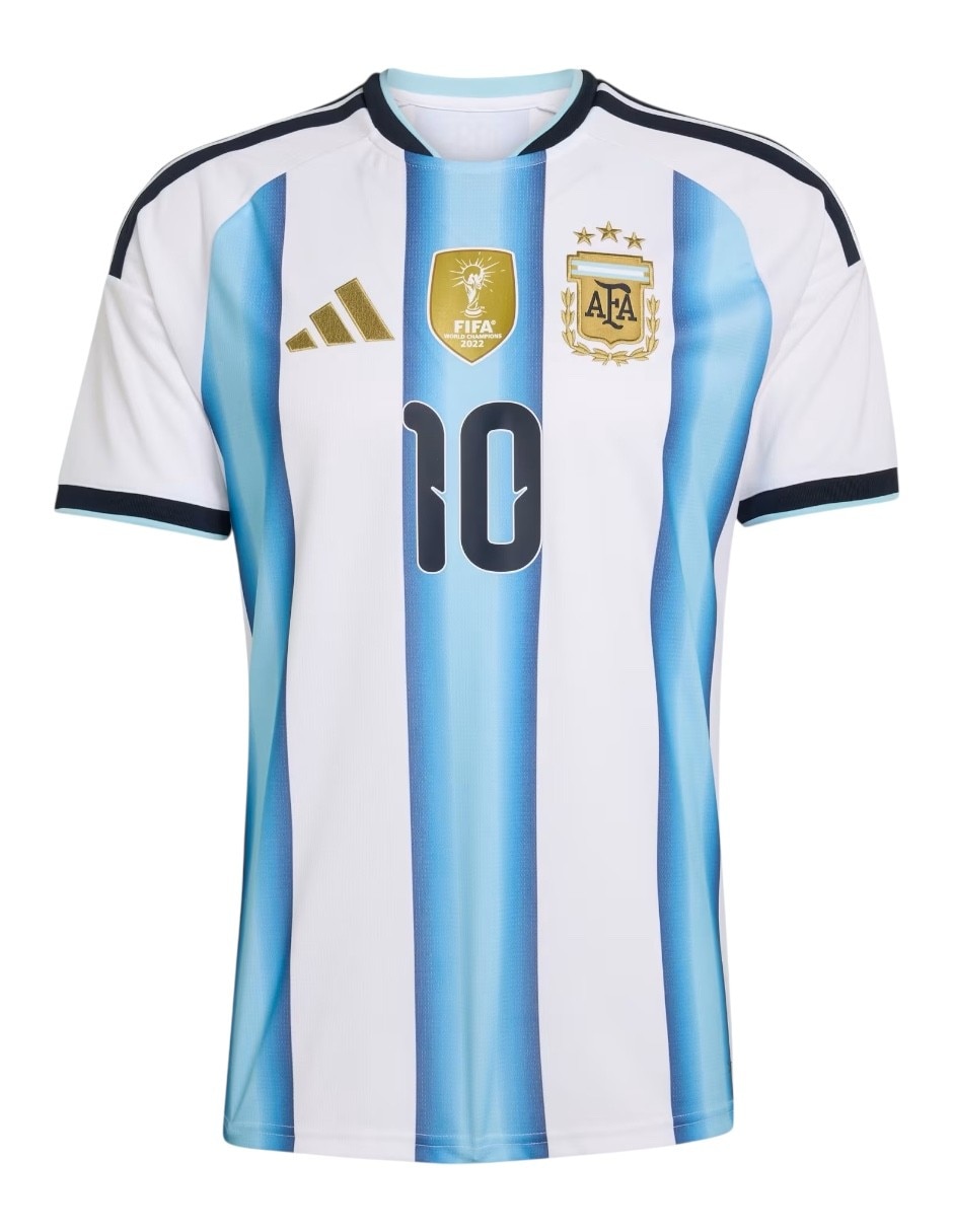 Jersey de selección de fútbol de argentina local de lionel messi manga corta fan para hombre 3