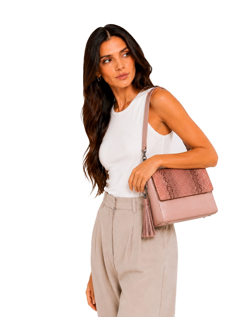 Bolsa crossbody de piel para mujer