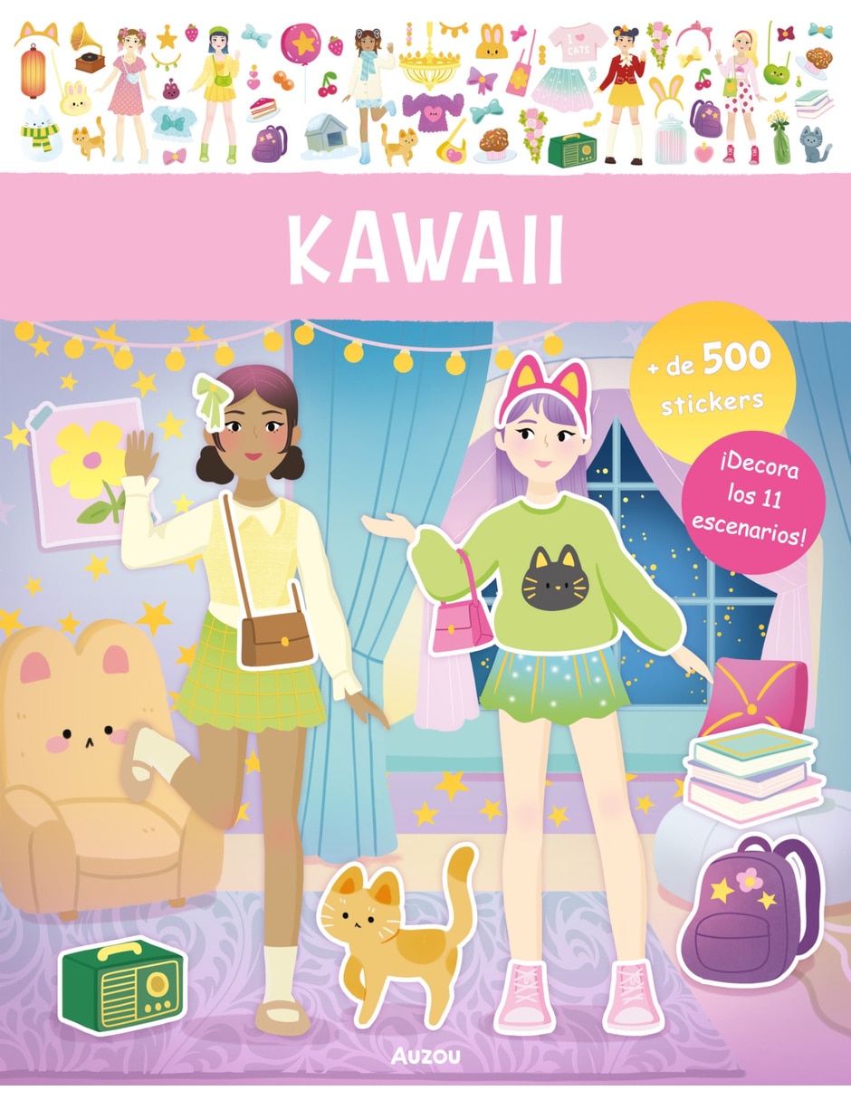Libro de Stickers Kawaii de 1